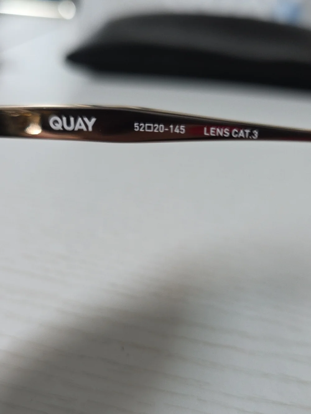 Quay Australia Rose Gold Slim Frame Sunglasses
